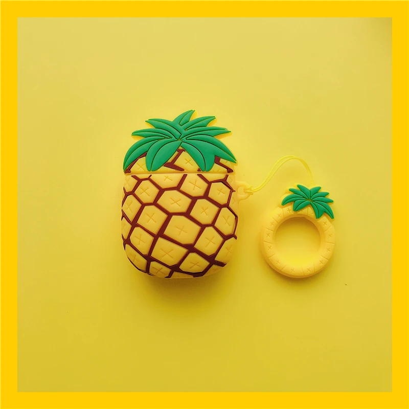 Симпатичные 3D противоударные чехлы для наушников с изображением ананаса фруктов
