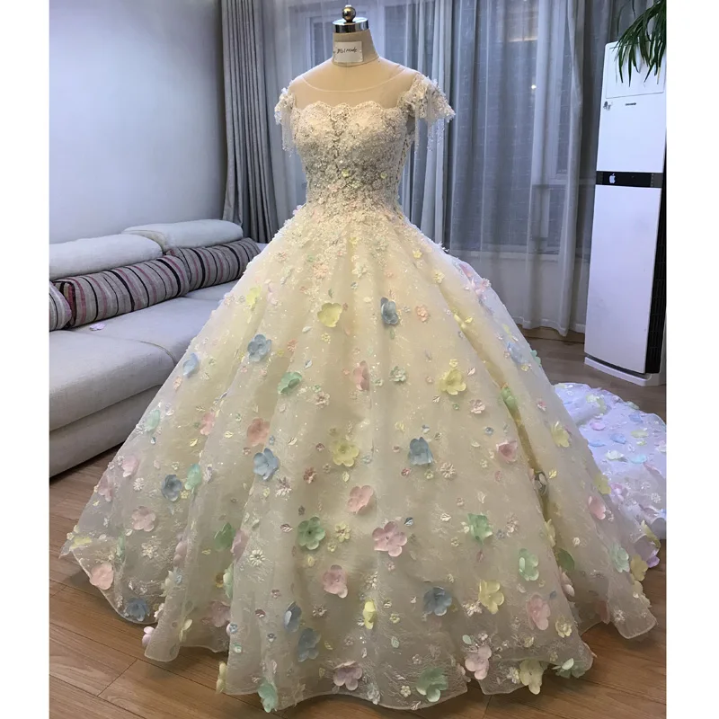 Новое поступление винтажное свадебное платье 2017 Совок с рукавами-крылышками