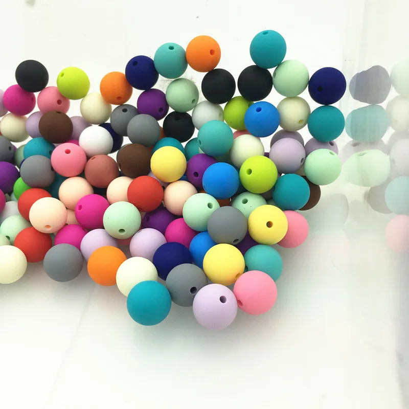 Мини красочные силиконовые бусины ювелирные изделия Детские Прорезыватели