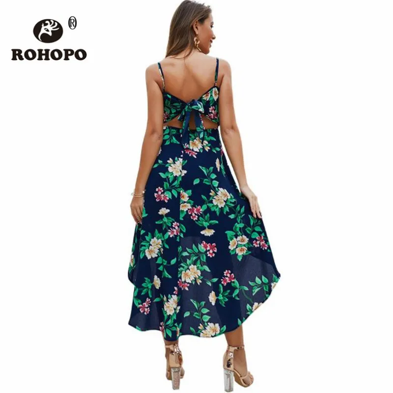 Женское кружевное платье без рукавов с высокой талией белое зеленое цветочным принтом Асимметричная Длина v