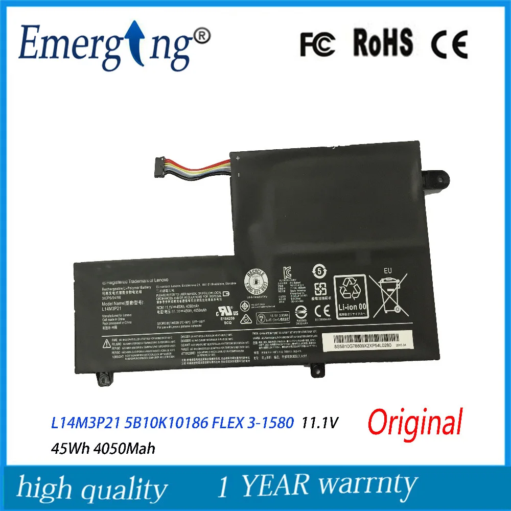

Новый оригинальный аккумулятор для ноутбука Lenovo FLEX 3-11,1 L14M3P21 5B10G78611, 1480 в, 45 Вт/ч