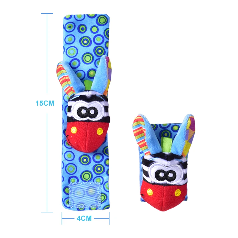 4pcs Limited Unisex New Fashion Cute Baby Socks Animal Cartoon Hand Wrist Bells Christmas Cotton Boy Girl Infant Rattles Sock | Детская