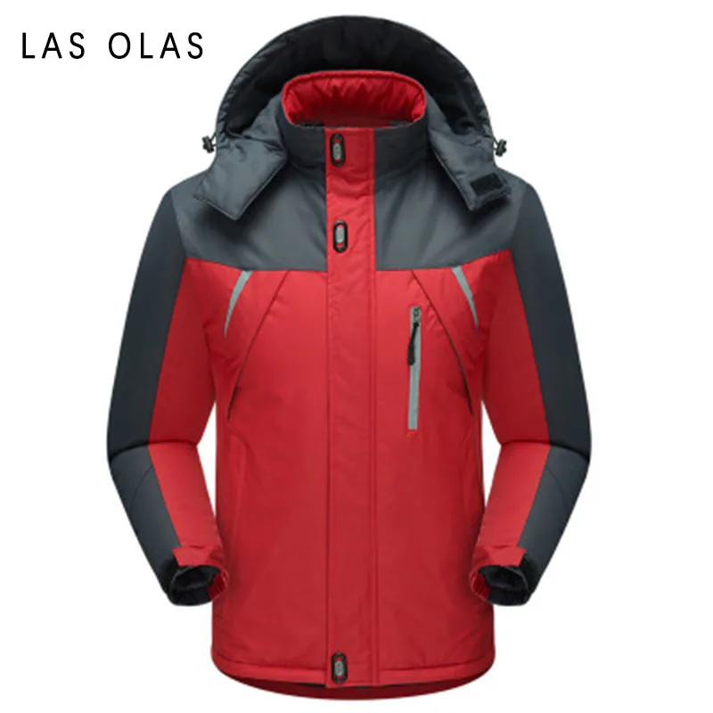 Красная куртка для колледжа мужская зимняя из полиэстера утолщенная снаружи