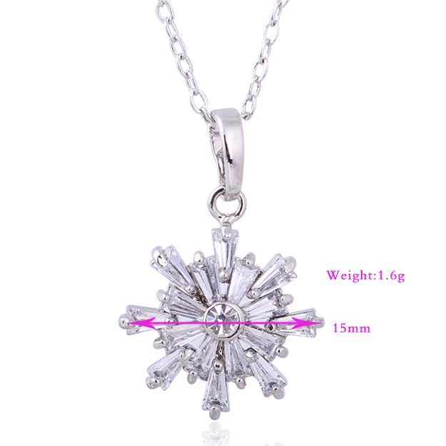 Christmas gifts fashion flowers pendant necklace genuine Austrian crystals 18 k gold plated hand made jewelry | Украшения и