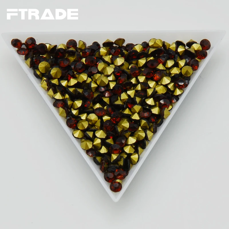 SS4-SS20 чайный цвет Китай AAA Блестящие Кристаллы Стразы сзади шатон клей бусины