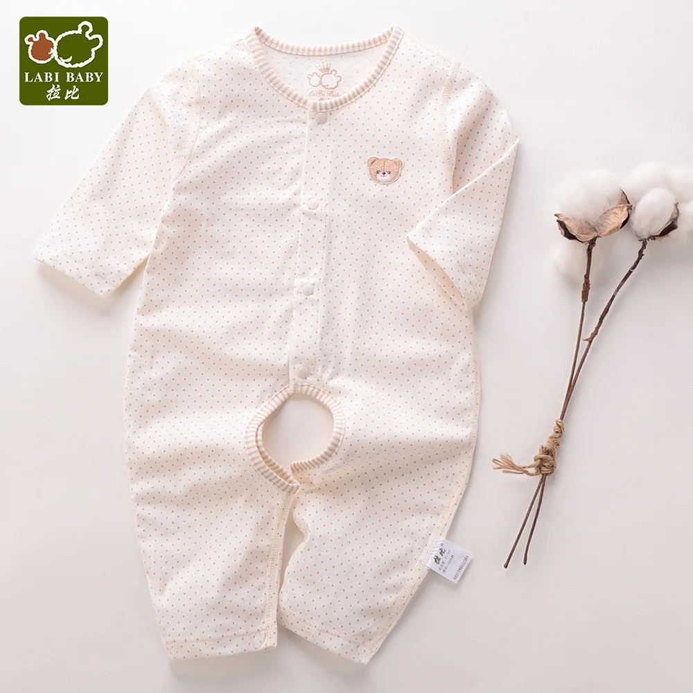 LABIBABY/комбинезон для новорожденных цельнокроеный комбинезон младенцев хлопковая
