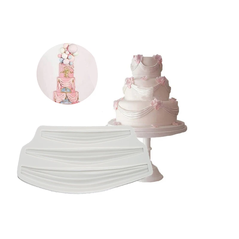 2 шт./компл. винтажные атласные ленты формы силиконовые периферийные складные