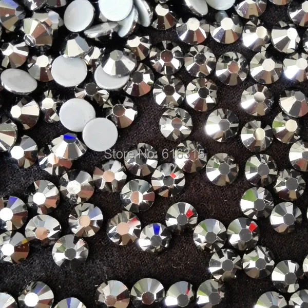 Ss20 5 мм Серебряная плоская задняя сторона Горячая фиксация горный хрусталь для