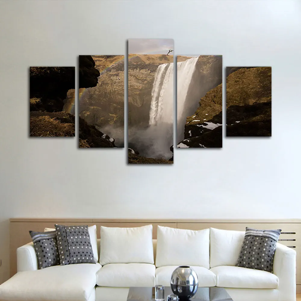 Mingting-5 Панель Холст Wall Art воды осень пейзаж Картина современного дома Декор для