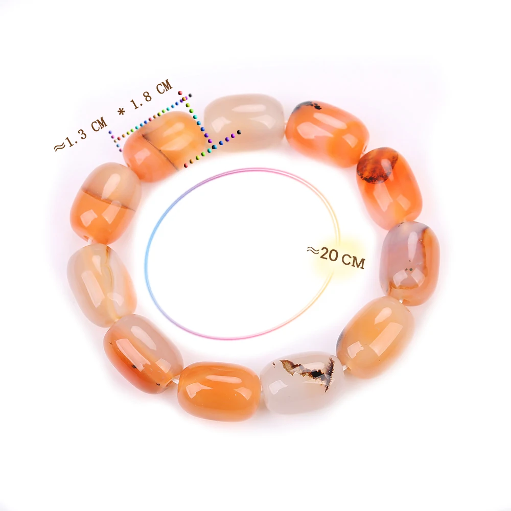 Мужской браслет из натурального драгоценного камня агата оникса коричневая