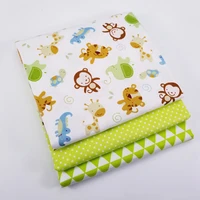 cartoon animal print 100 cotton twill fabric patchwork cloth diy sewing quilting designed for baby apparel fabric meter
