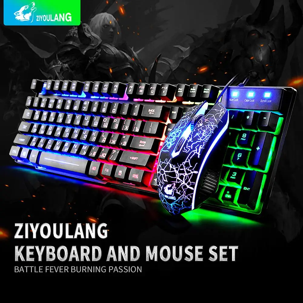 Русская Проводная Радужная с подсветкой Usb Мультимедийная эргономичная игровая