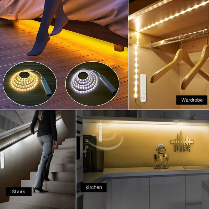 Лента светодиодная с датчиком движения 5 В 2835 RGB|Светодиодные ленты| |