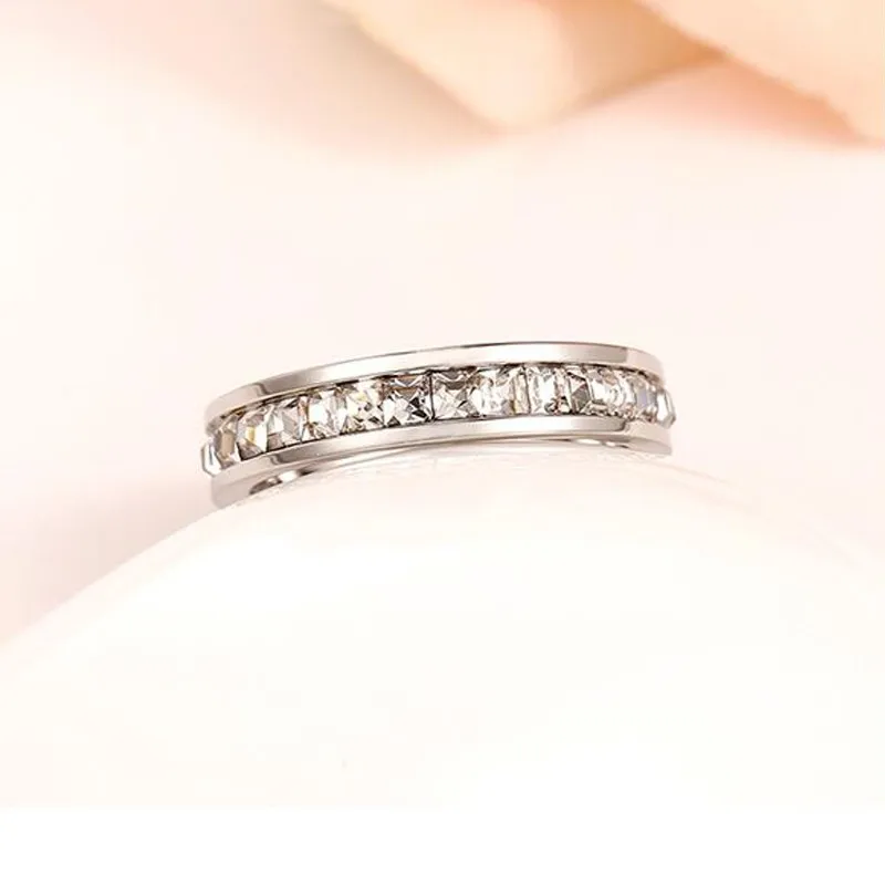 YANHUI Виктории Вика Для женщин кольца вечности Принцесса cut Топ CZ Diamant 10KT золотое покрытие Обручение обручальные кольца для Для женщин R060