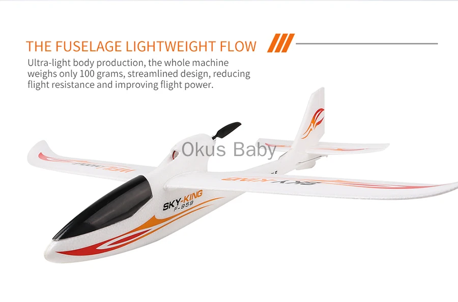 Абсолютно 2,4G 3Ch RC самолет с фиксированным крылом самолет наружные игрушки Дрон для подарков