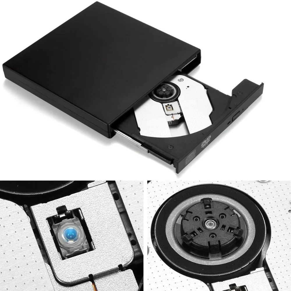 Внешний оптический привод DVD ROM USB 2 0 CD/DVD-ROM устройство записи тонкого портативного