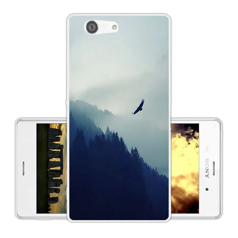 Case for Sony Xperia Z3 Compact / mini Phone Soft TPU Back Cover MINI Ultrathin Silicone Scenic Eagle Fundas |