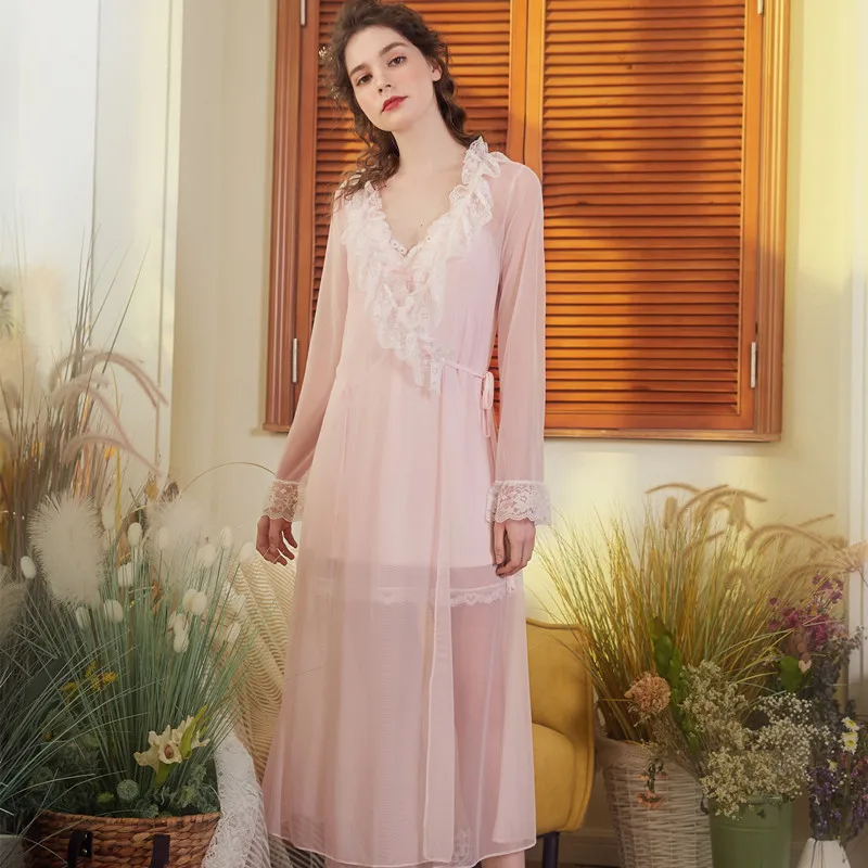 Женская ночная рубашка белая кружевная длинная принцессы для беременных