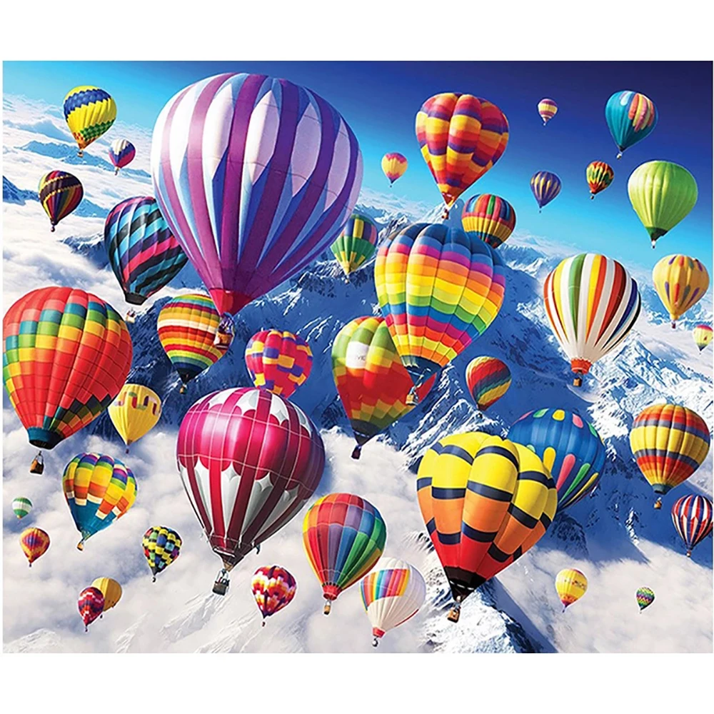 Алмазная вышивка сделай сам цветной воздушный шар полноразмерная/круглая