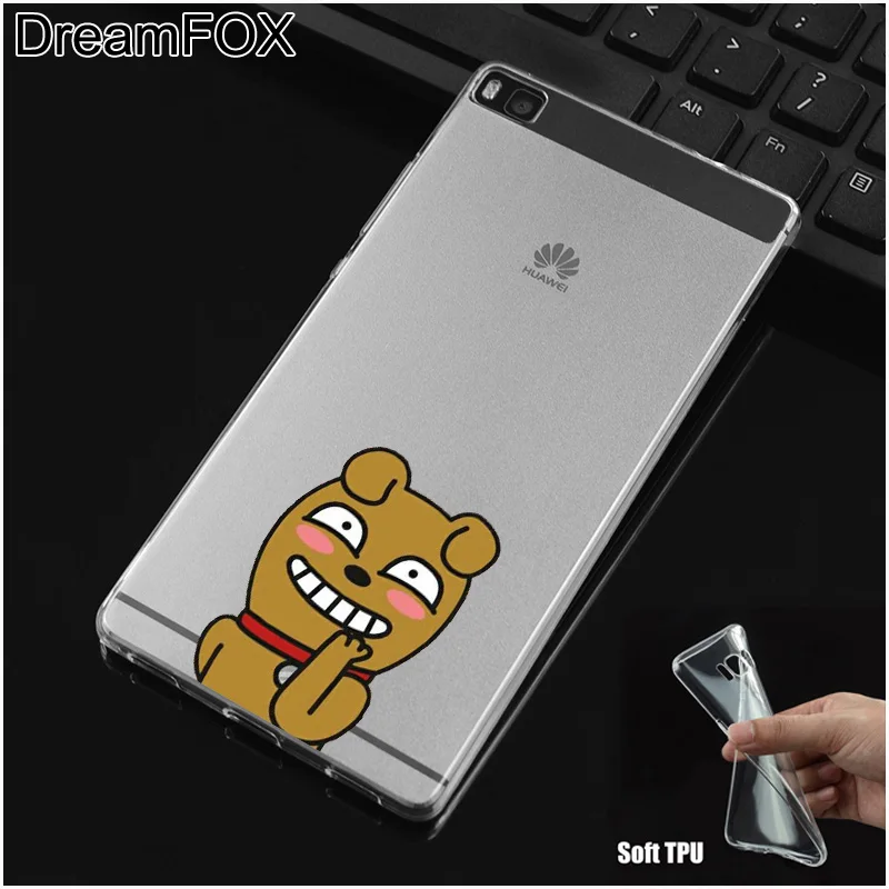 DREAMFOX L052 друзья поп Корея Мультфильм Мягкий ТПУ силиконовый чехол для huawei P8 P9 P10 Lite