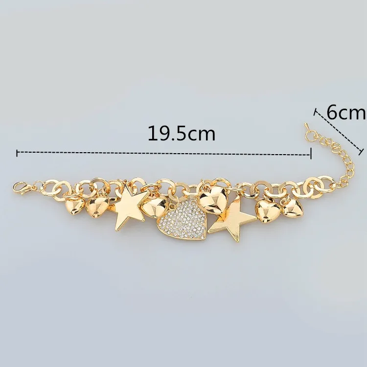 Женский и мужской браслет LongWay односторонний золотистый браслет-цепочка с