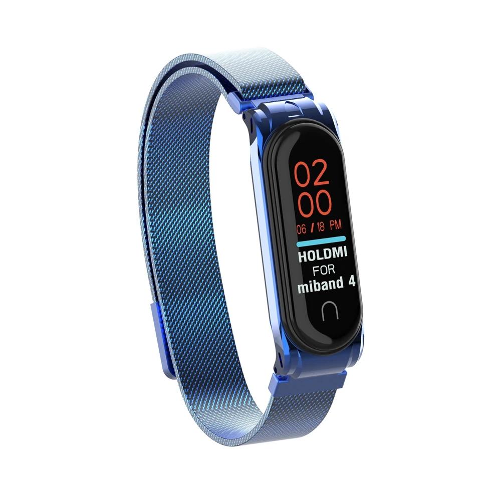 Для mi band 4 3 ремешок металлический магнитный браслет для Xiaomi mi band 4 умный браслет Сменные аксессуары для Xiao mi band 4