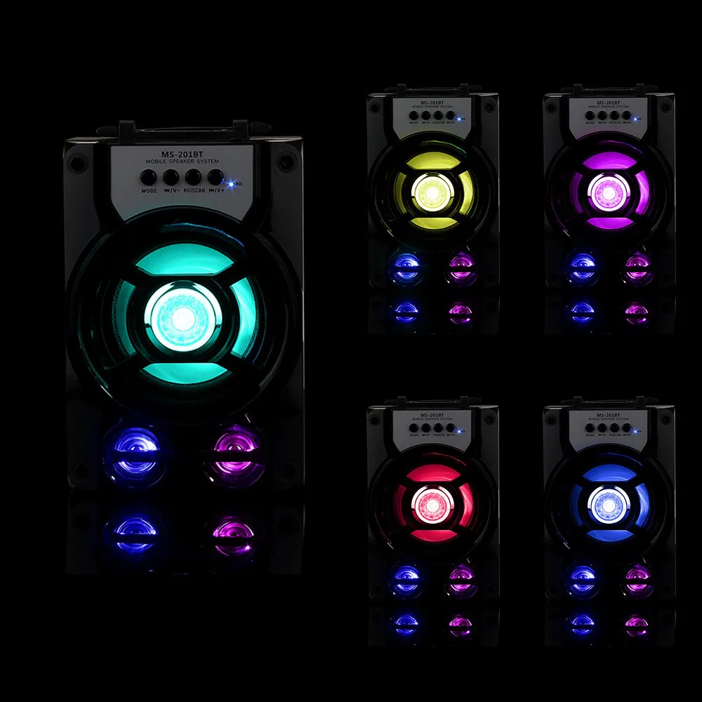 Беспроводная Портативная мультимедийная Колонка HIPERDEL C328 светодиодная Bluetooth