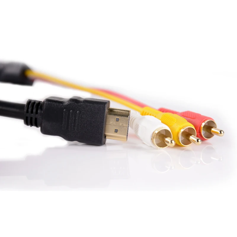 1 5 м HDMI к 3 RCA Штекерный кабель Аудио Видео AV компонентный конвертер адаптер для HDTV