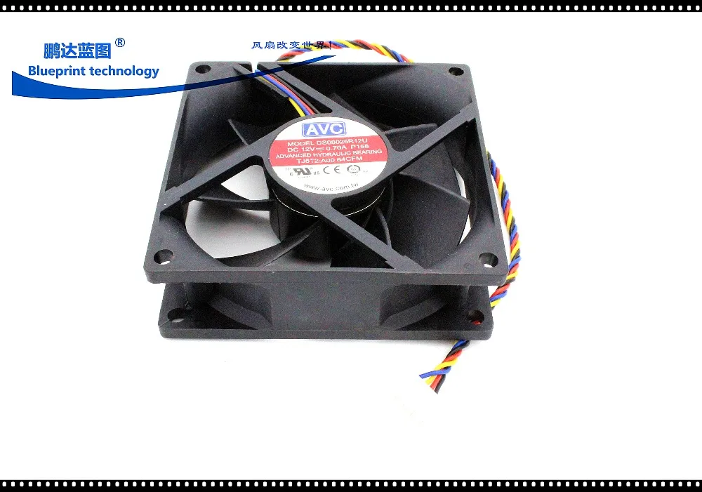 AVC DL08025R12U 8025 80 мм 80*80*25 мм вентилятор охлаждения Comptuter чехол для процессора вентилятор охлаждения 12 В 0.7A с 4pin ШИМ