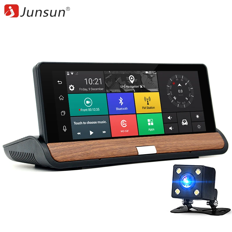 Junsun 3G 7 дюймовая автомобильная GPS навигация Bluetooth Android 5.0 Навигаторы Автомобиль с DVR