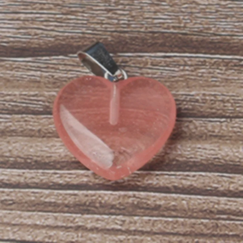 Watermelon crystal 35x2,5 мм модные ювелирные изделия различные цвета натуральный камень, сердечко кулон DIY браслет ожерелье серьги аксессуары - Окраска металла: Watermelon crystal