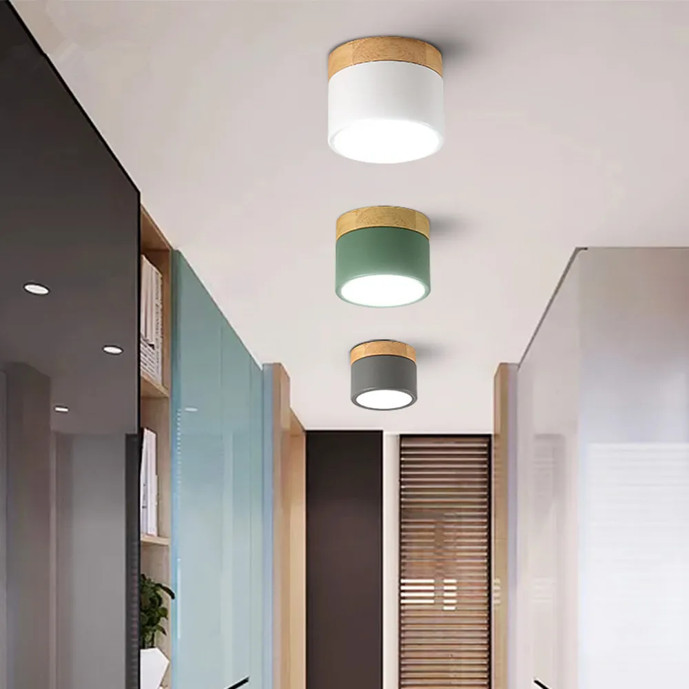 Dimmable LED Downlight 5W 12W Surface Mounted led Ceiling downlight Nordic Iron led light spot light for Foyer,Living Room