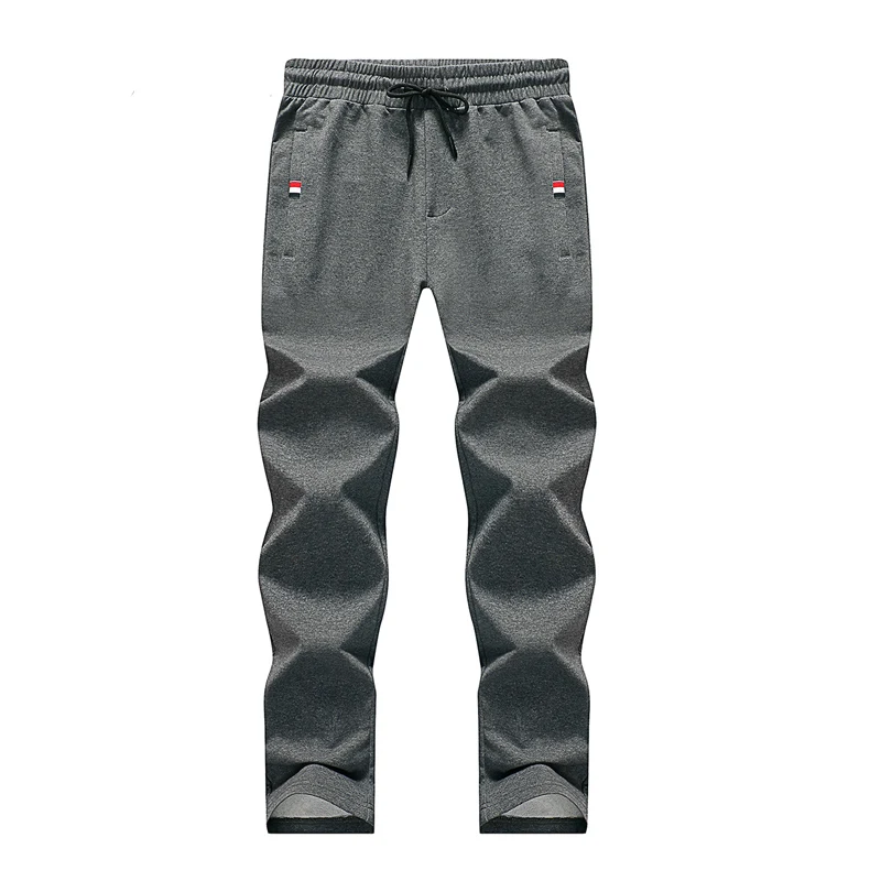 dark gray Для мужчин Повседневное Треники эластичный пояс Slim Fit Хлопок бегунов Брюки для девочек осень г. Для Мужчин серый сплошной тренировочные штаны Размеры 4xl Лидер продаж 20236 - Цвет: dark gray