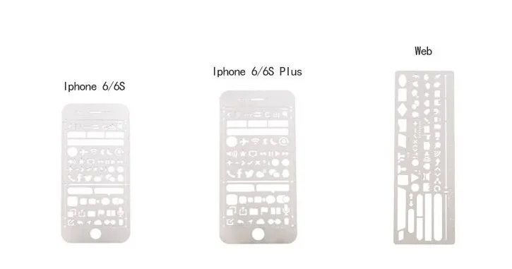 1 шт. творческий телефон 6 s/6 S плюс веб-ui жизни вырез рисунок Трафареты Металл DIY правитель полые канцелярия Школьные принадлежности