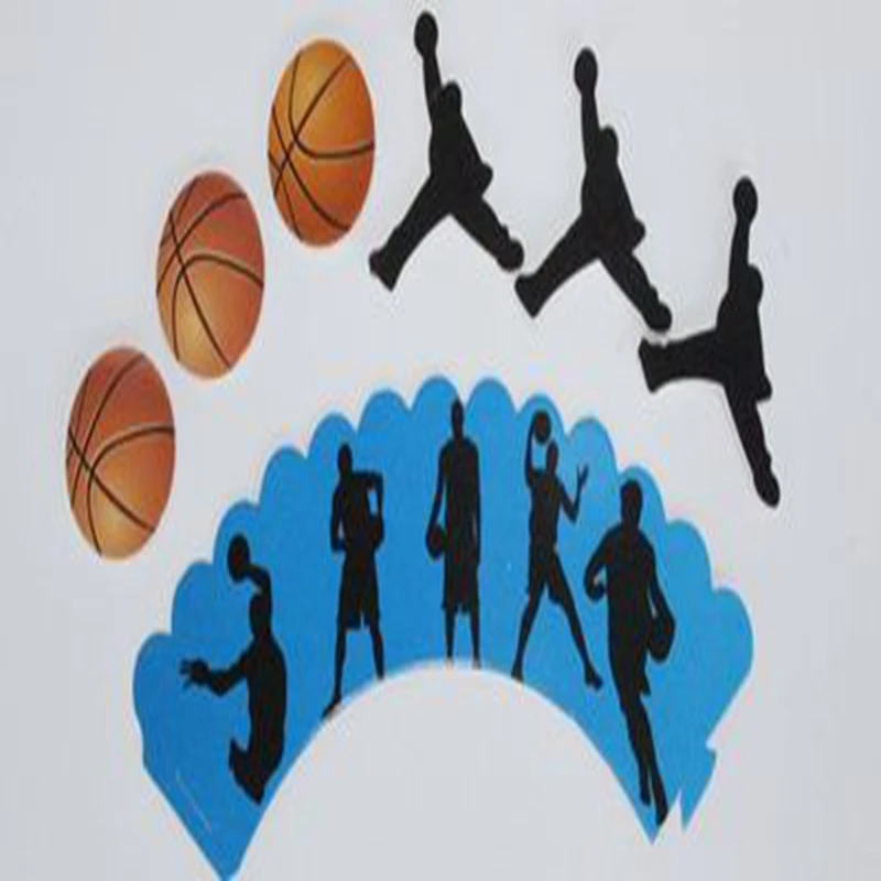 Новый олимпийский Кубок мира Баскетбол хлебобулочные Cup Cake границы набор 12 шт.