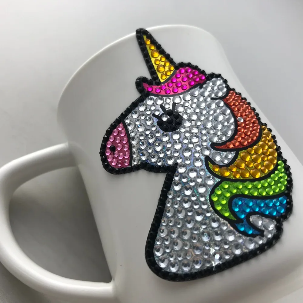 Multicolor Unicorn Motif Acrylic Rhinestones Stickers Phone PC Shoes Bag Car Art Decals Bags Beauty Decor DIY Accessories | Дом и сад