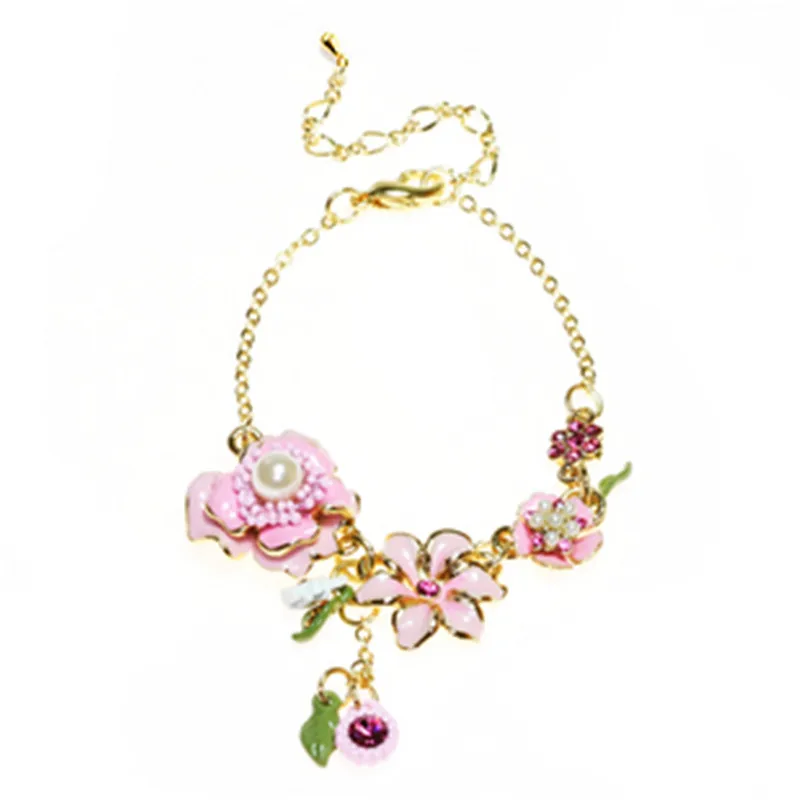 Бесплатная доставка модная новинка цепочка с цветочным декором изысканное