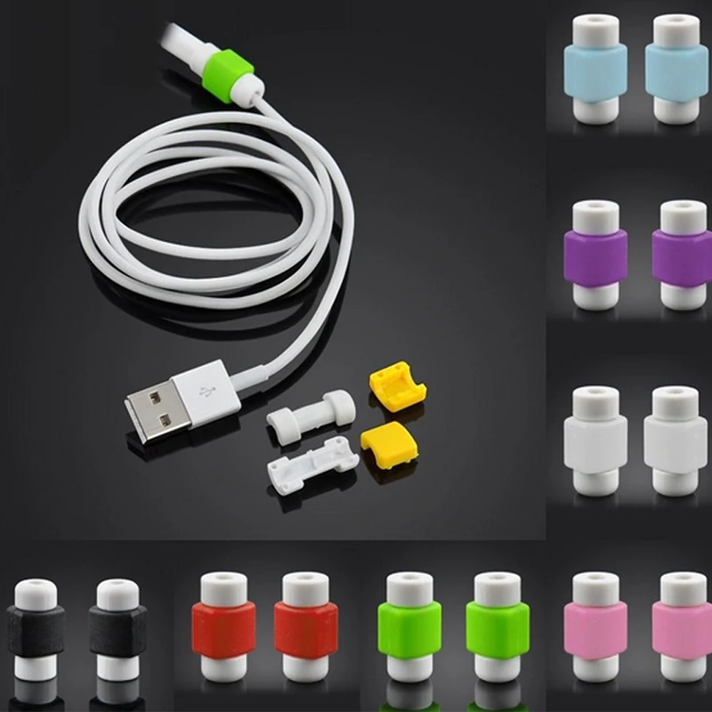 5 шт./лот Новый разноцветный защитный кабель для кабеля зарядного устройства iPhone