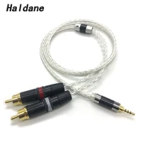 free shipping haldane 2 5mm trrs balanced male to 2 rca male audio adapter cable for ak100iiak120iiak240 ak380ak320dp x1
