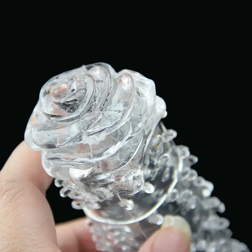 Роза цветок задержка многоразовые насадки на пенис рукав для мужчин петух кольца