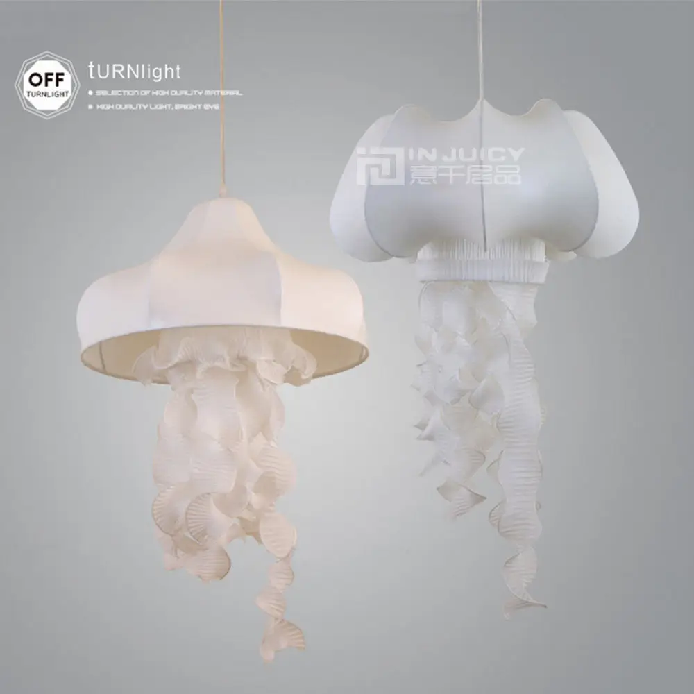 Современная шелковая ткань Медузы Лофт коридор подвесной светильник Droplight