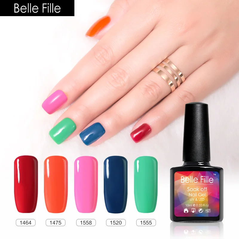Belle Fille 10 мл 2 шт/партия УФ-гель для ногтей Полупостоянный Набор маникюра