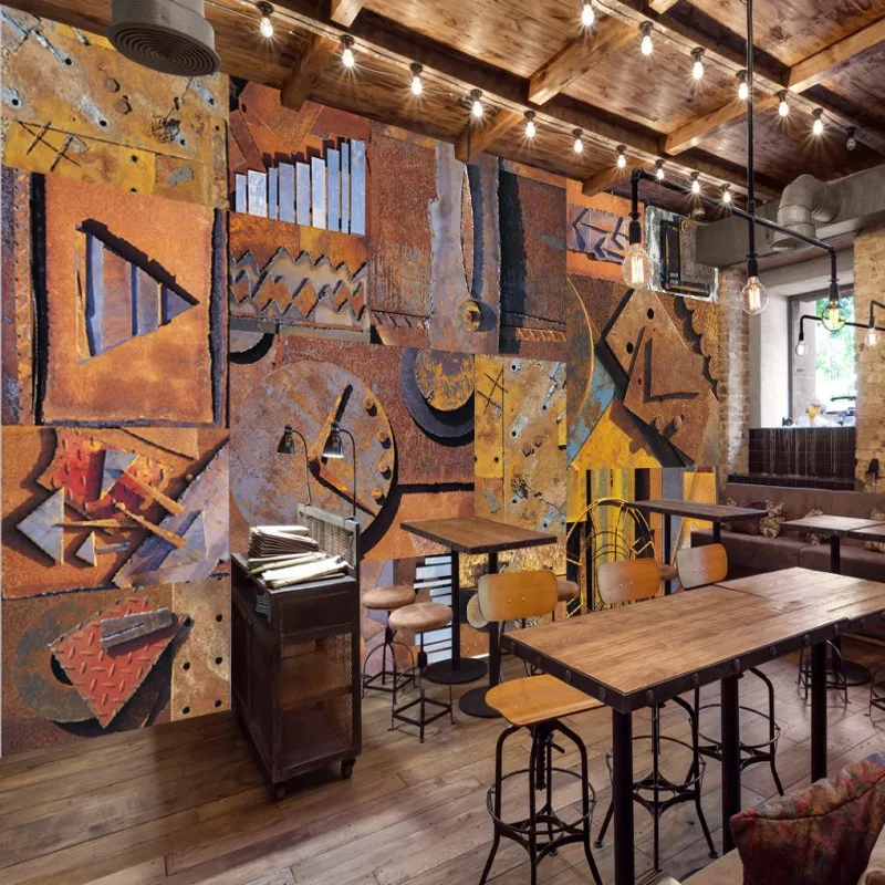 Dropship Colomac геометрические обои Европейский ретро ностальгические ржавые