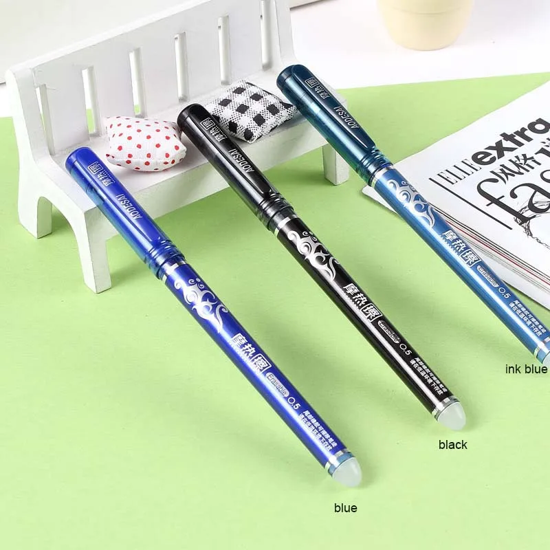 Специальная 12 шт./лот стираемая ручка синяя черная чернильная Волшебная 0 5