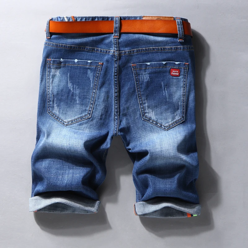Большие размеры мужские джинсовые шорты с дырками короткие джинсы 2019 Новые Летние повседневные светло