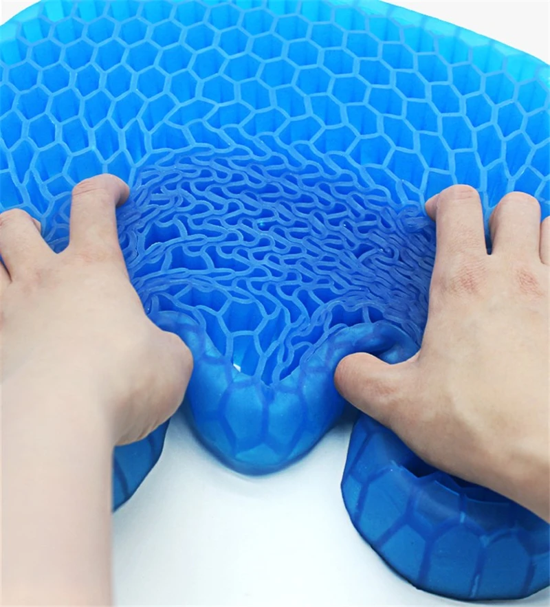 Дышащая ледяная 3D домашняя гелевая Подушка с эффектом памяти для гостиной, софа, кресло, сидение, эластичная Массажная подушка для сидения, семейная Нижняя защита