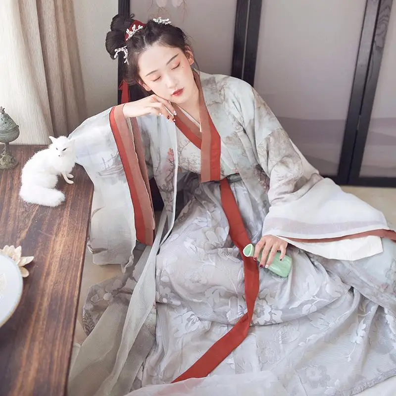 Новинка платья ханьфу костюм для народного танца в китайском стиле женская