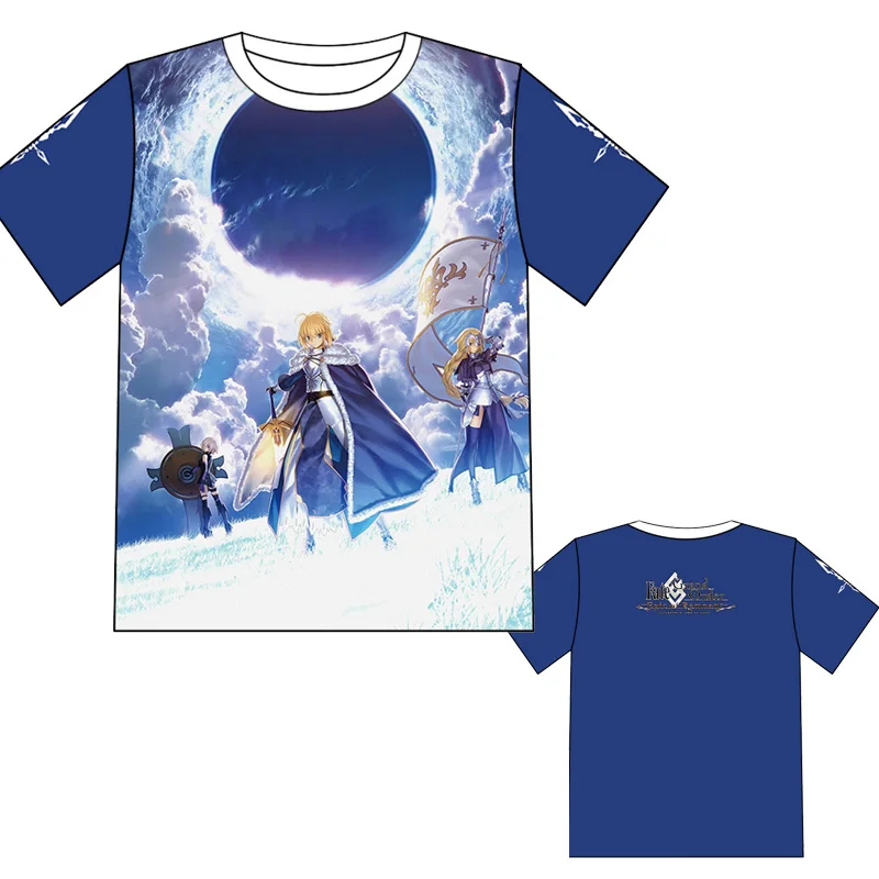 Аниме Fate Stay Night футболка для мужчин и женщин с коротким рукавом Arutoria Pendoragon
