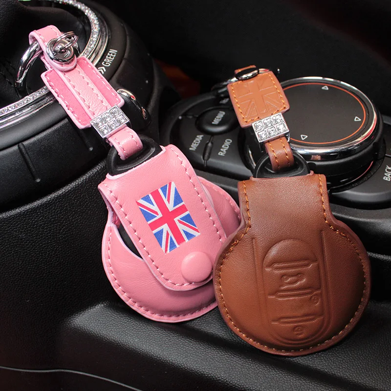 Кожаный чехол для ключей автомобиля, защитный чехол для Mini Cooper JCW One F54 F55 F56 F60 с брелком