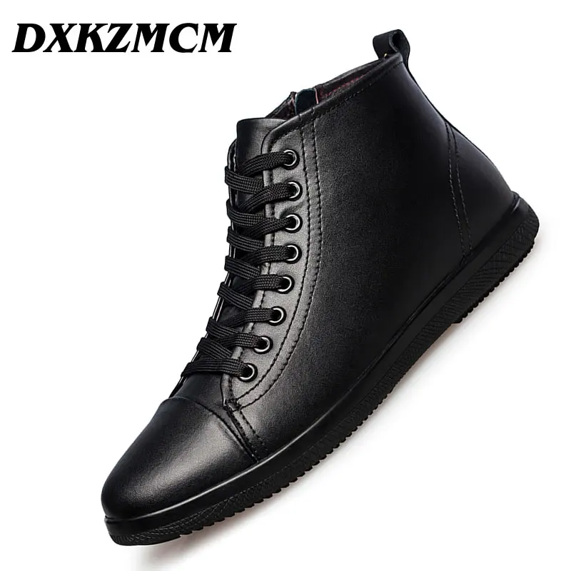 DXKZMCM/мужские ботинки из натуральной кожи ручной работы сезон осень-зима Теплые